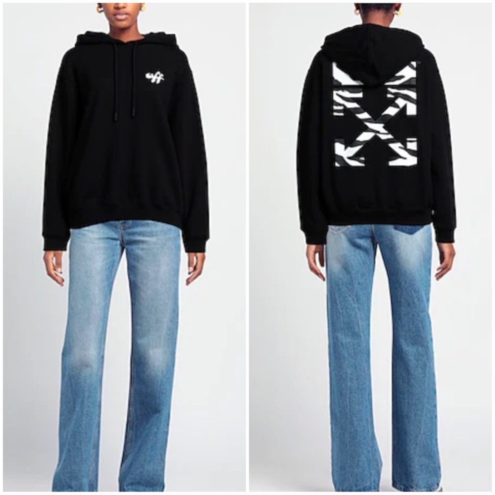 NEW Off-White Zebra Arrow Hoodie - Picture 1 of 9